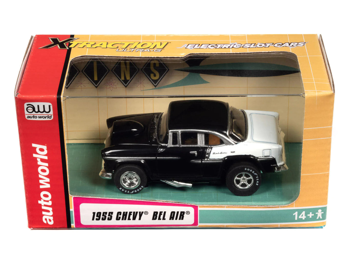 Auto World 1955 Chevy Bel Air Black 55' Exclusive HO slot car Limited Edition