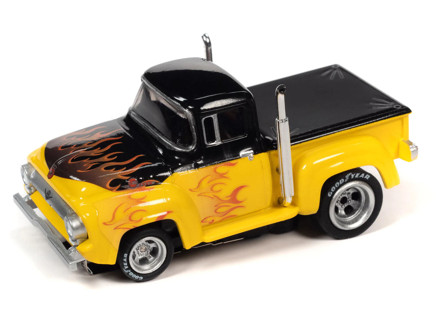 Auto World Ford F-100 Pickup Flames Exclusive 4Gear HO slot car Limited Edition
