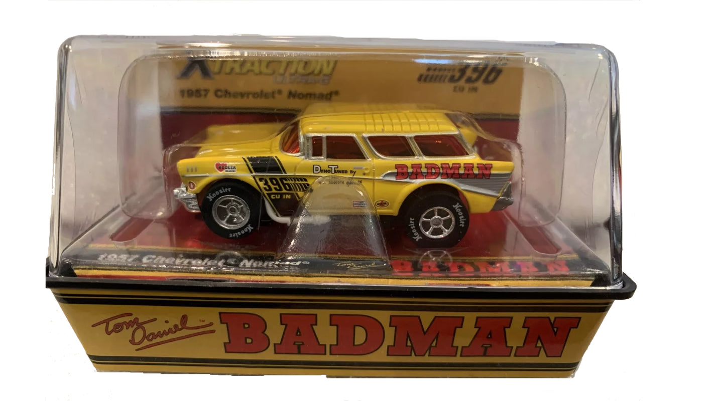 Auto World Exclusive '57 Chevy Nomad Badman Yellow HO Slot Car for AFX Limited