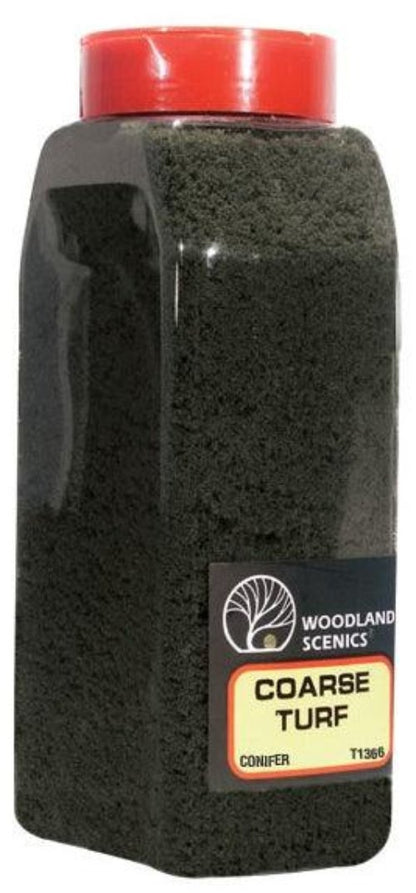 Woodland Scenics T1366 Turf Fine Coarse Conifer 32oz Train Scenery