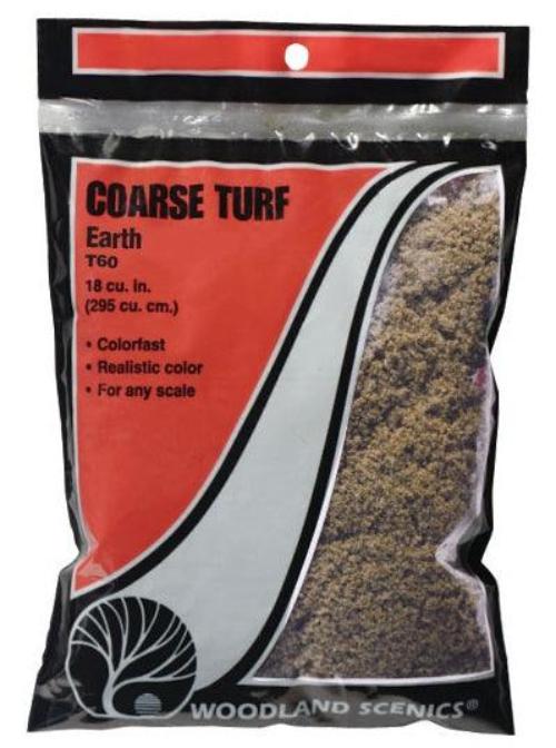 Woodland Scenics T60 Turf Fine Coarse Earth Bag Train Scenery