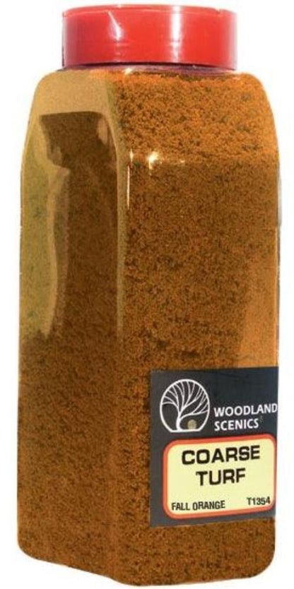 Woodland Scenics T1354 Turf Fine Coarse Fall Orange 32oz Train Scenery