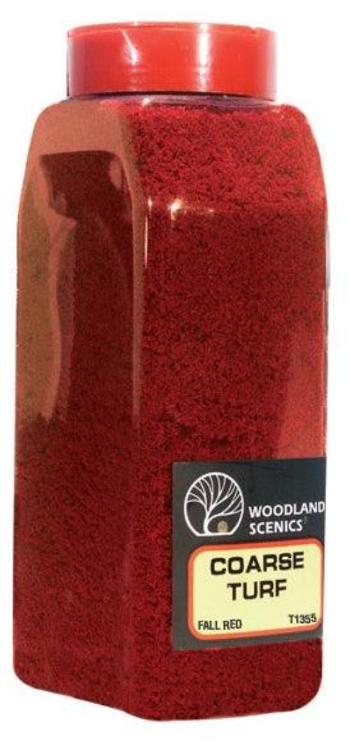 Woodland Scenics T1355 Turf Fine Coarse Fall Red 32oz Train Scenery