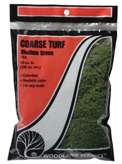 Woodland Scenics T64 Turf Fine Coarse Medium Grass Bag Train Scenery