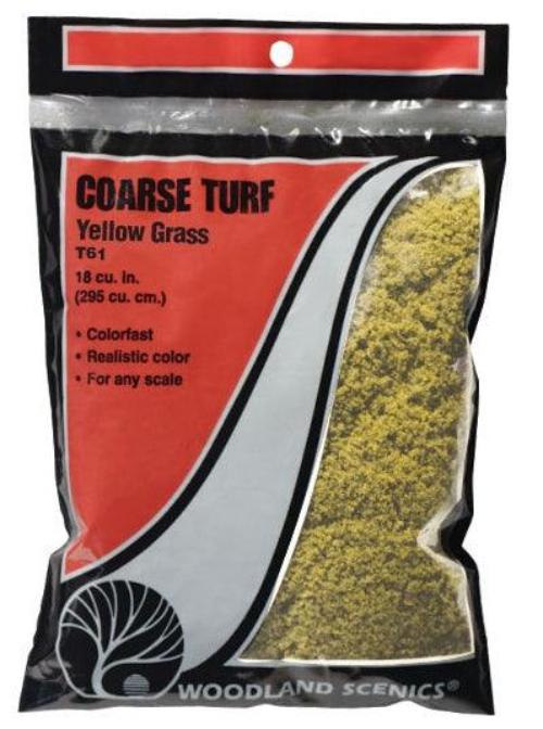 Woodland Scenics T61 Turf Fine Coarse Yellow Grass Bag Train Scenery