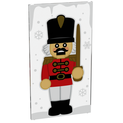Christmas Nutcracker, Toy Soldier Winter Village 4x6 Glass Window