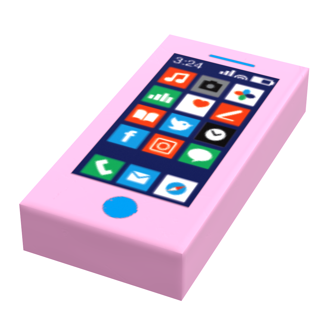 Mobile Phone Tile (1x2 Tile) for Minifigs
