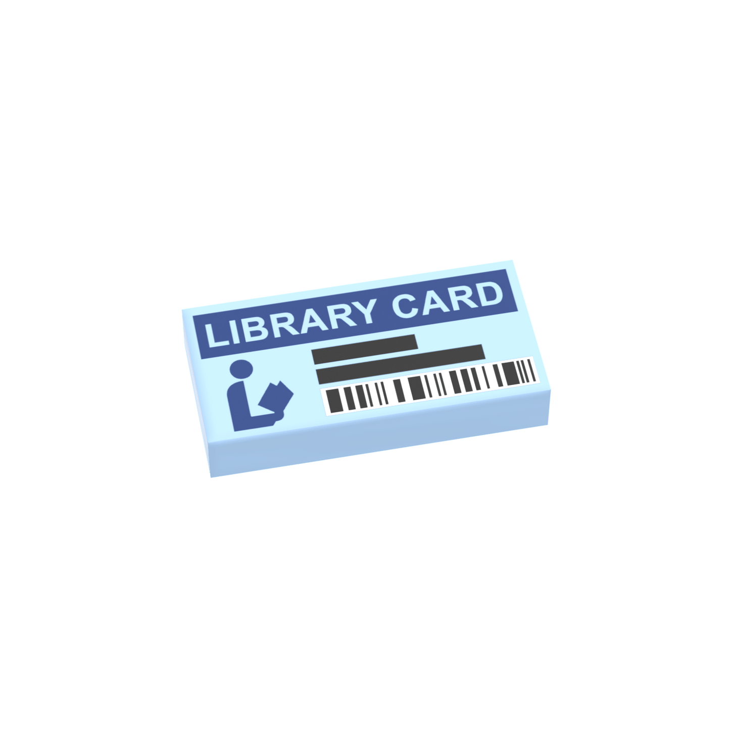 Library Card - Minifig Scale - Custom Printed - Made Using LEGO® parts