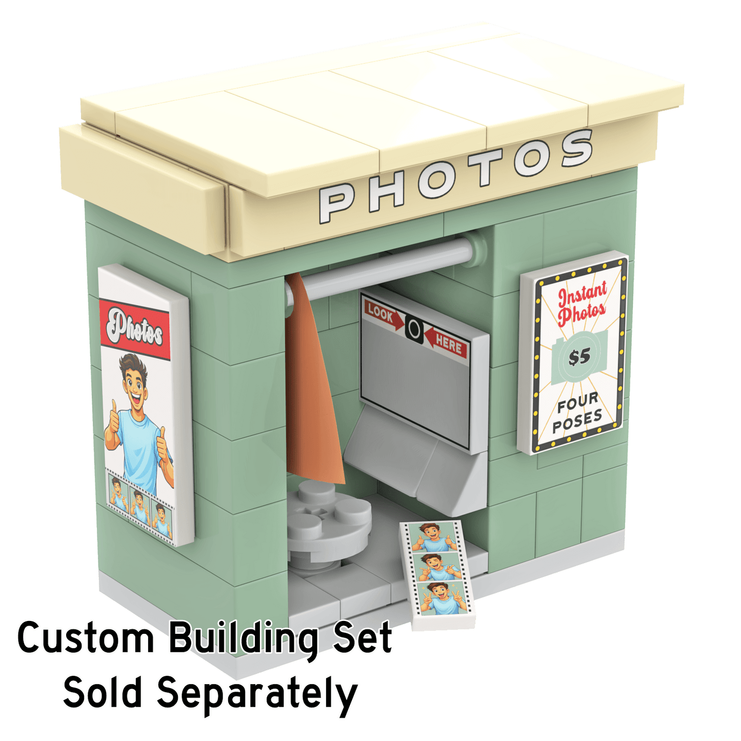 Photo Strip - Photo Booth - Passport - Custom Printed - Made Using a LEGO® Tile
