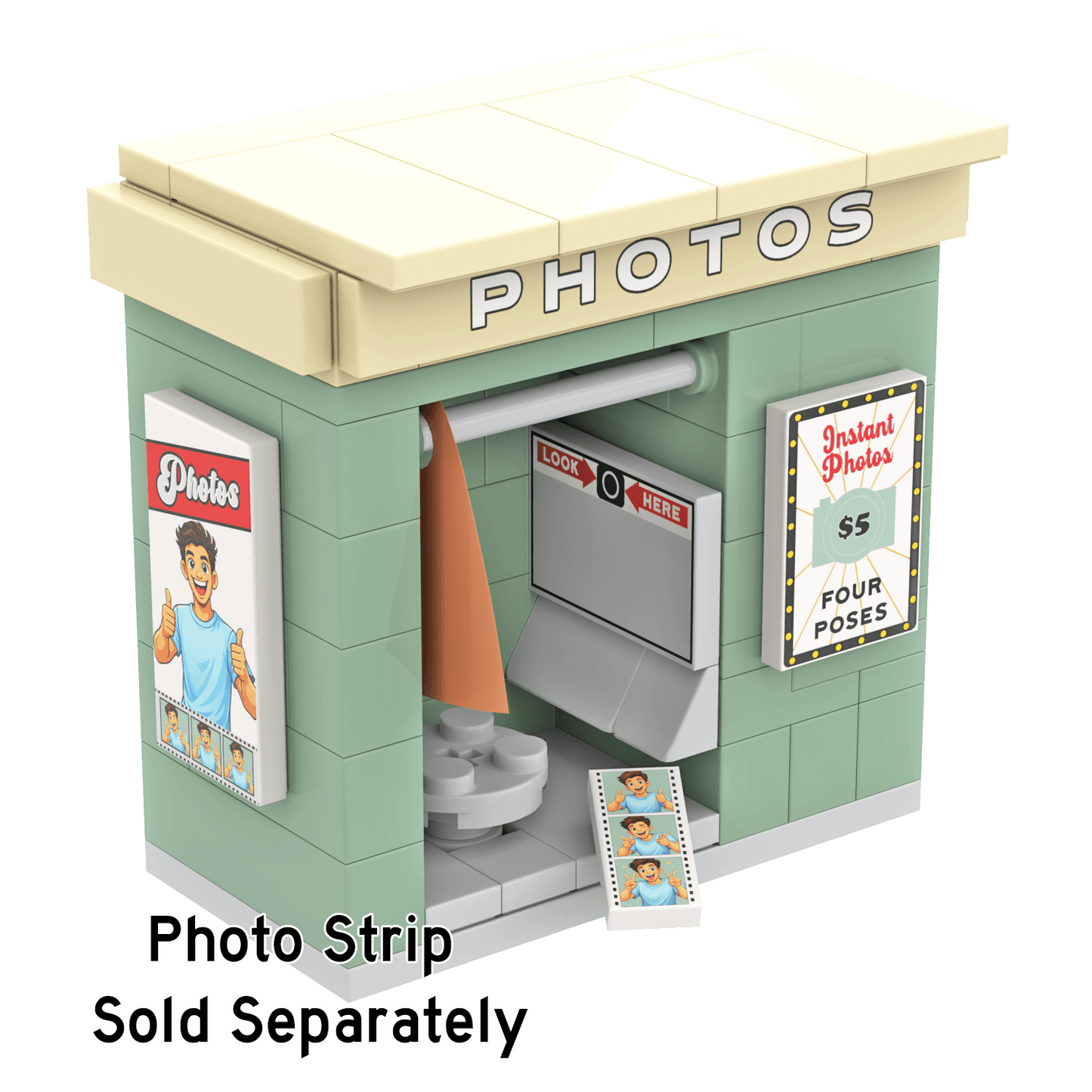 Photo Booth - Fair Ground - Selfie Booth - Fun - Custom Set - Made Using LEGO® Parts