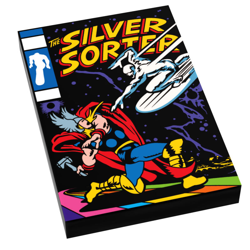 Silver Sorter Comic Book Cover (2x3 Tile) - B3 Customs
