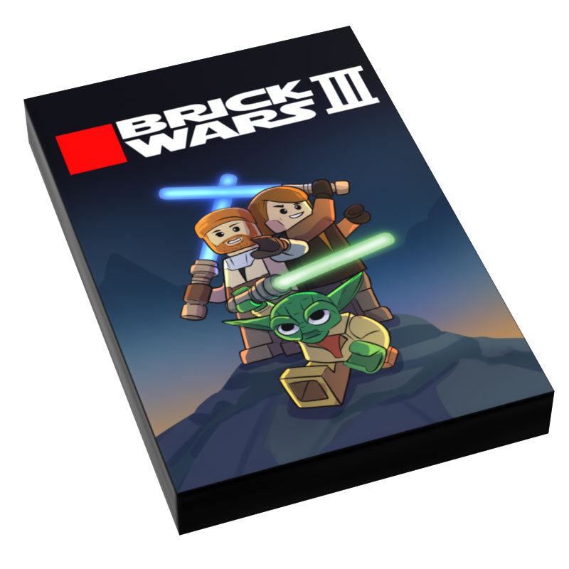 LEGO SW III: Clone Wars Video Game Cover (2x3 Tile) made using LEGO part - B3 Customs