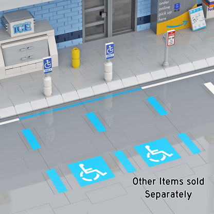 Accessible Parking Signs -   Custom Printed MOC - Made Using LEGO® Parts
