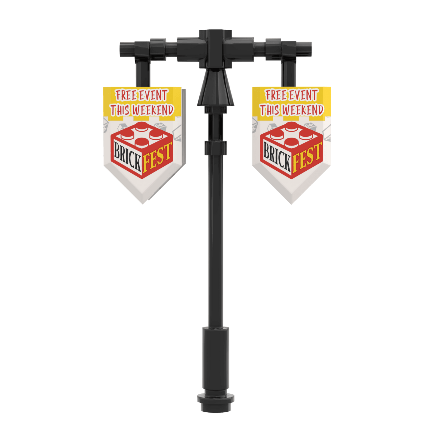Brick Fest Event Banners with Post - Printed Mini Build - Made Using LEGO® Parts