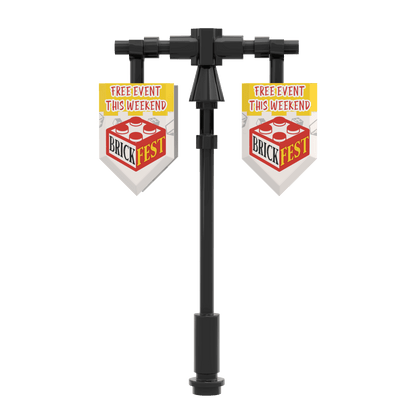 Brick Fest Event Banners with Post - Printed Mini Build - Made Using LEGO® Parts