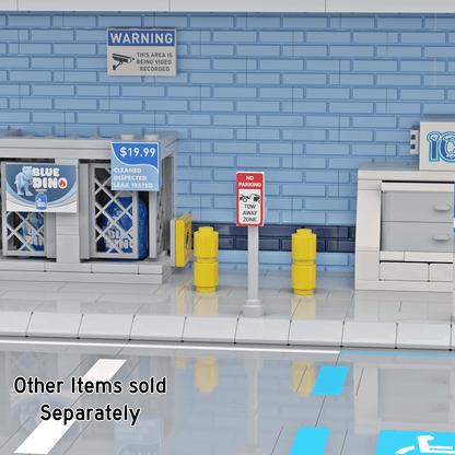 "Tow Away Zone" Sign & Post - Custom Printed - Made Using LEGO® Parts