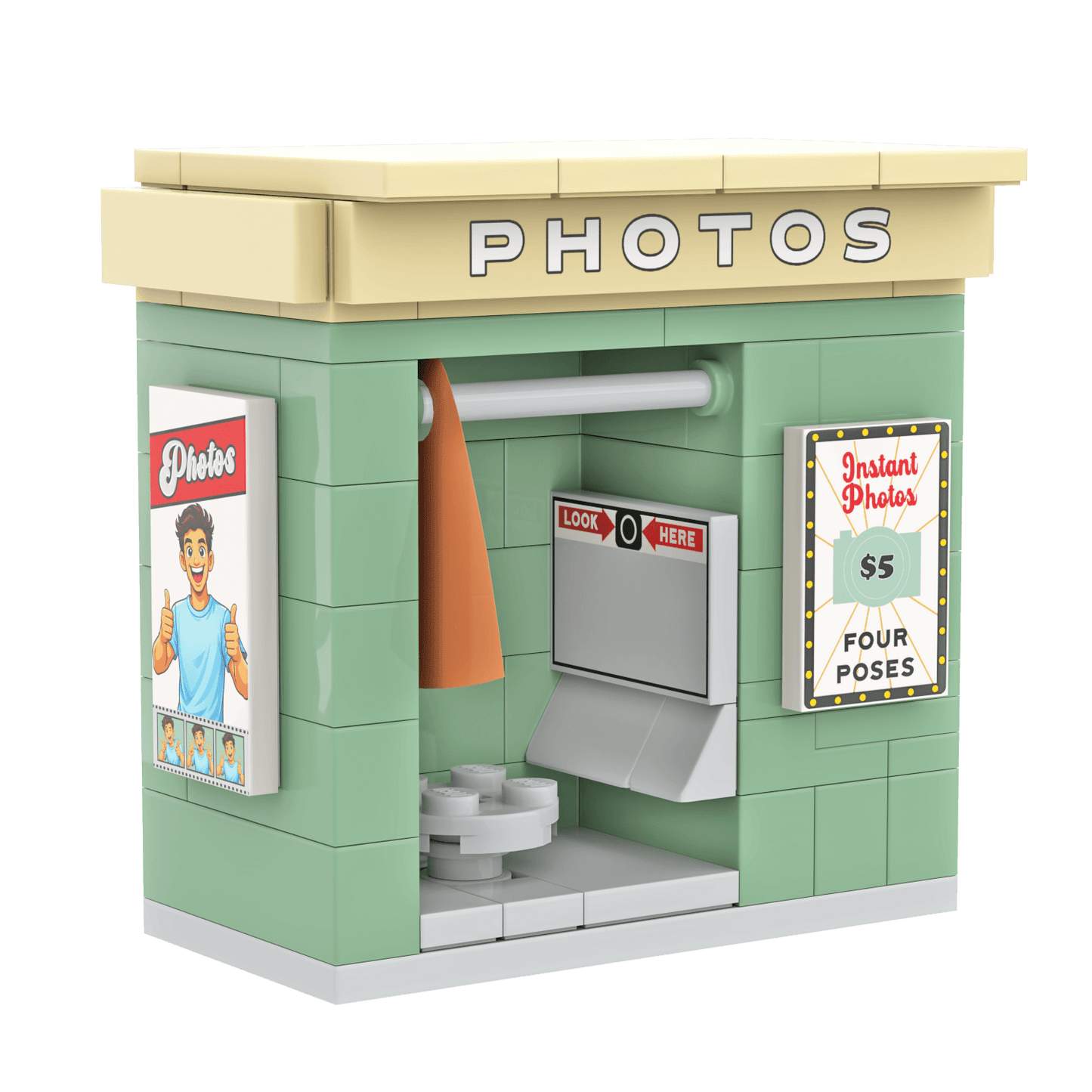 Photo Booth - Fair Ground - Selfie Booth - Fun - Custom Set - Made Using LEGO® Parts
