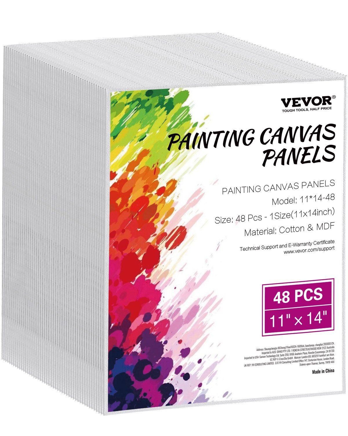 Canvas Boards for Painting 48 Pack 11 x 14 Inch Blank Canvases for Painting