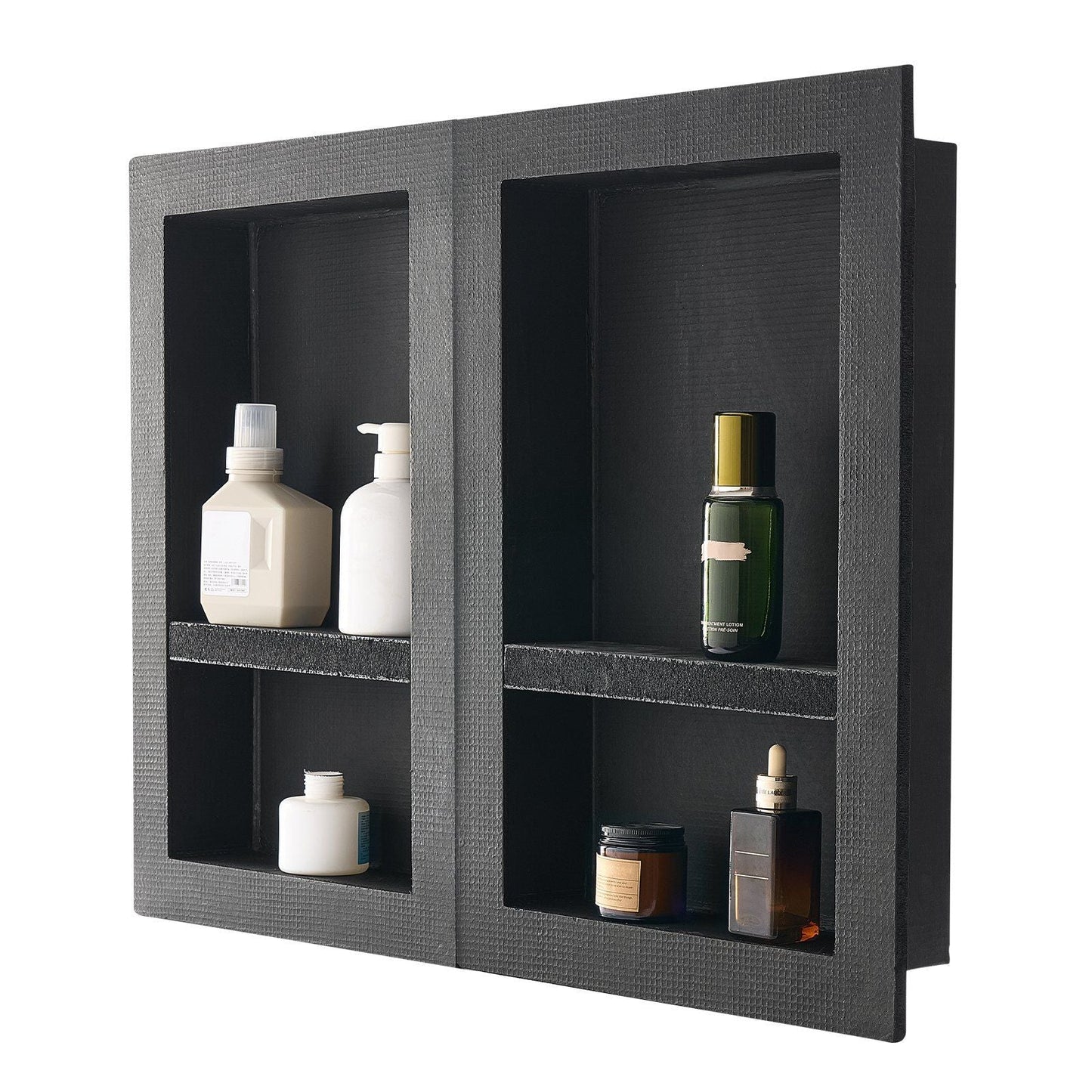 Shower Niche 16"x 24"+ 16"x 24"Recessed Wall Organizer for Bathroom