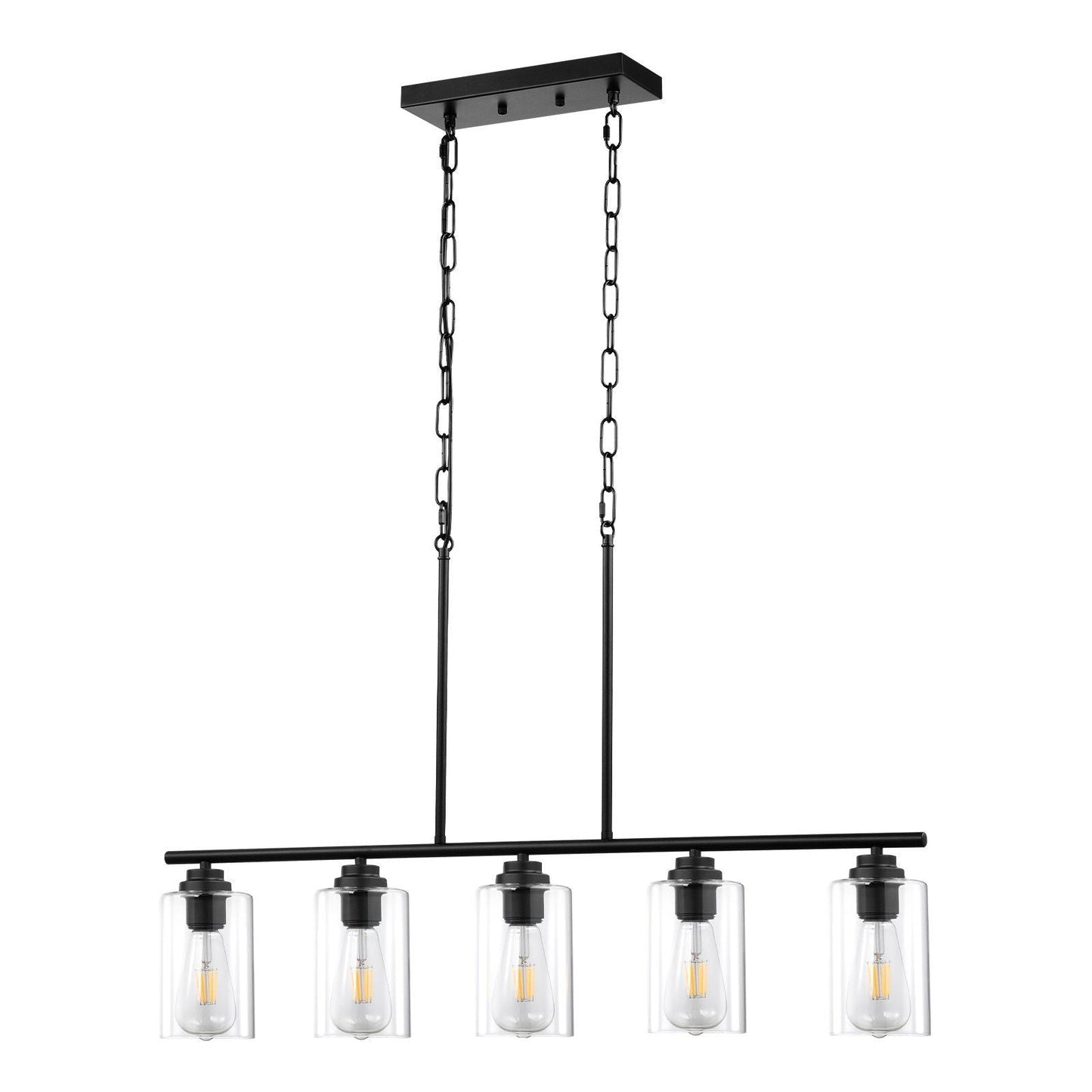 5-Light Kitchen Island Pendant Lights 60W Adjustable Dining Room Light E26