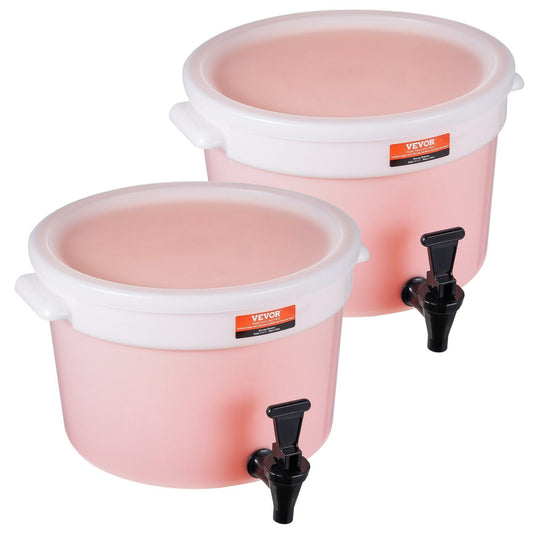Beverage Dispenser, 3 Gallon Drink Dispensers for Parties, Plastic Juice Dispenser with Spigot and Lid, Iced Tea Lemonade Juice Water Dispenser, for Restaurants, Hotels, Parties, 2 Pack