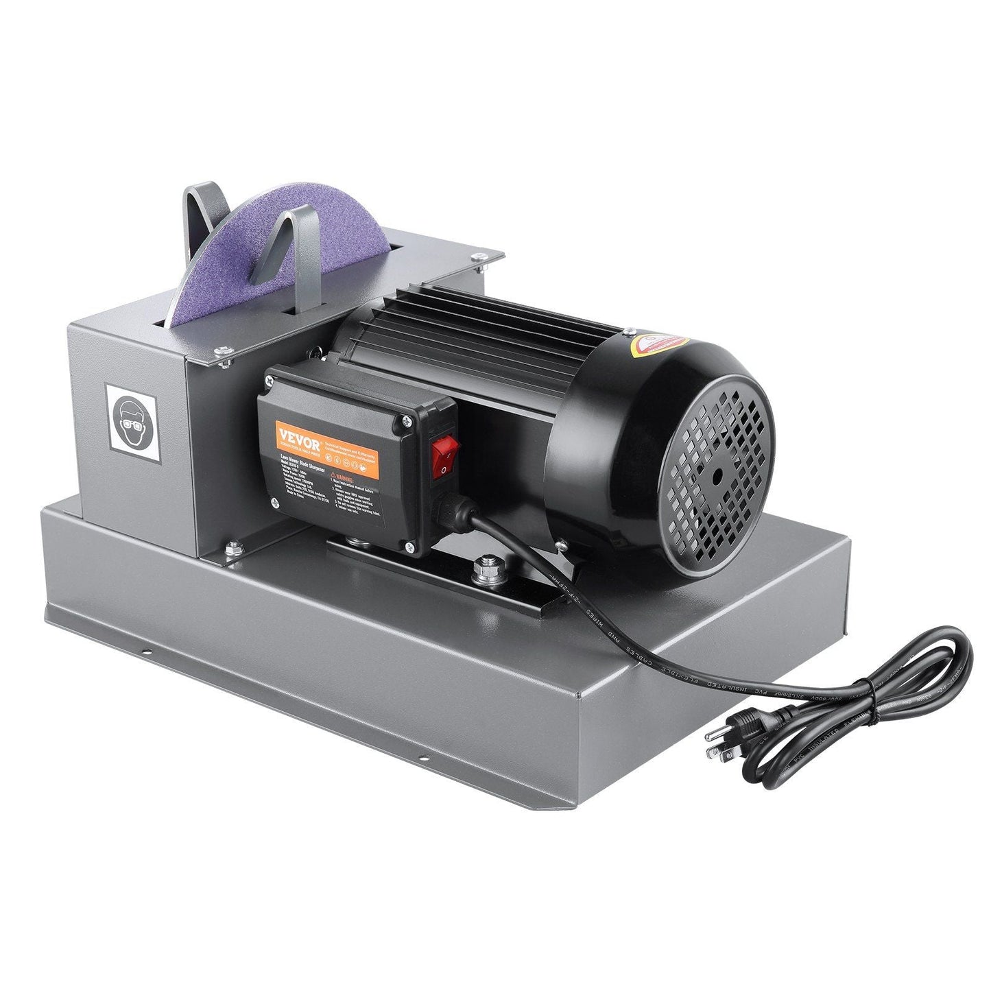 Lawn Mower Blade Sharpener, 1HP 750W Lawnmower Blade Grinder with 9-inch Ceramic Grinding Wheel, Powerful Bench Mower Sharpening Machine for High/Low Lift Blades, Gator Blades, Flat Blades