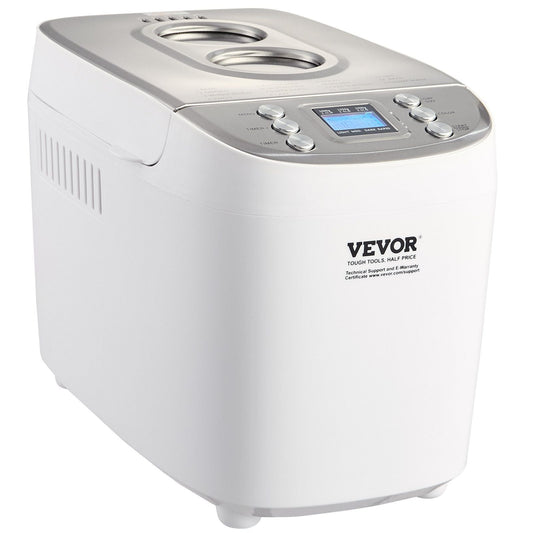 Bread Maker, 15-in-1 3LB Dough Machine, Nonstick Ceramic Pan Automatic Breadmaker with Gluten Free Setting, Whole Wheat Bread Making, Digital, Programmable, 3 Loaf Sizes, 3 Crust Colors, White