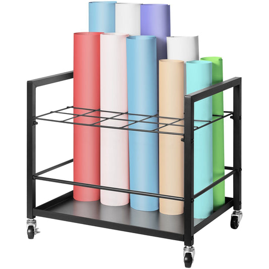 Blueprint Storage Rack 20 Slots Mobile Roll File Holder for Architectural