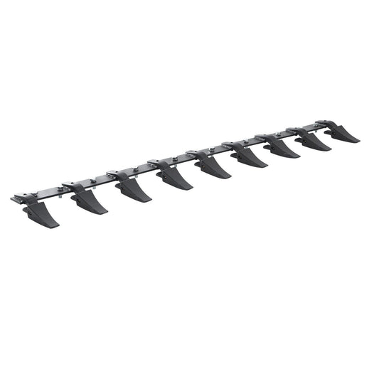 Bucket Tooth Bar, 72'', Heavy Duty Tractor Bucket 9 Teeth Bar for Loader Tractor Skidsteer, 4560 lbs Load-Bearing Capacity Bolt On Design, for Efficient Soil Excavation and Bucket Protection