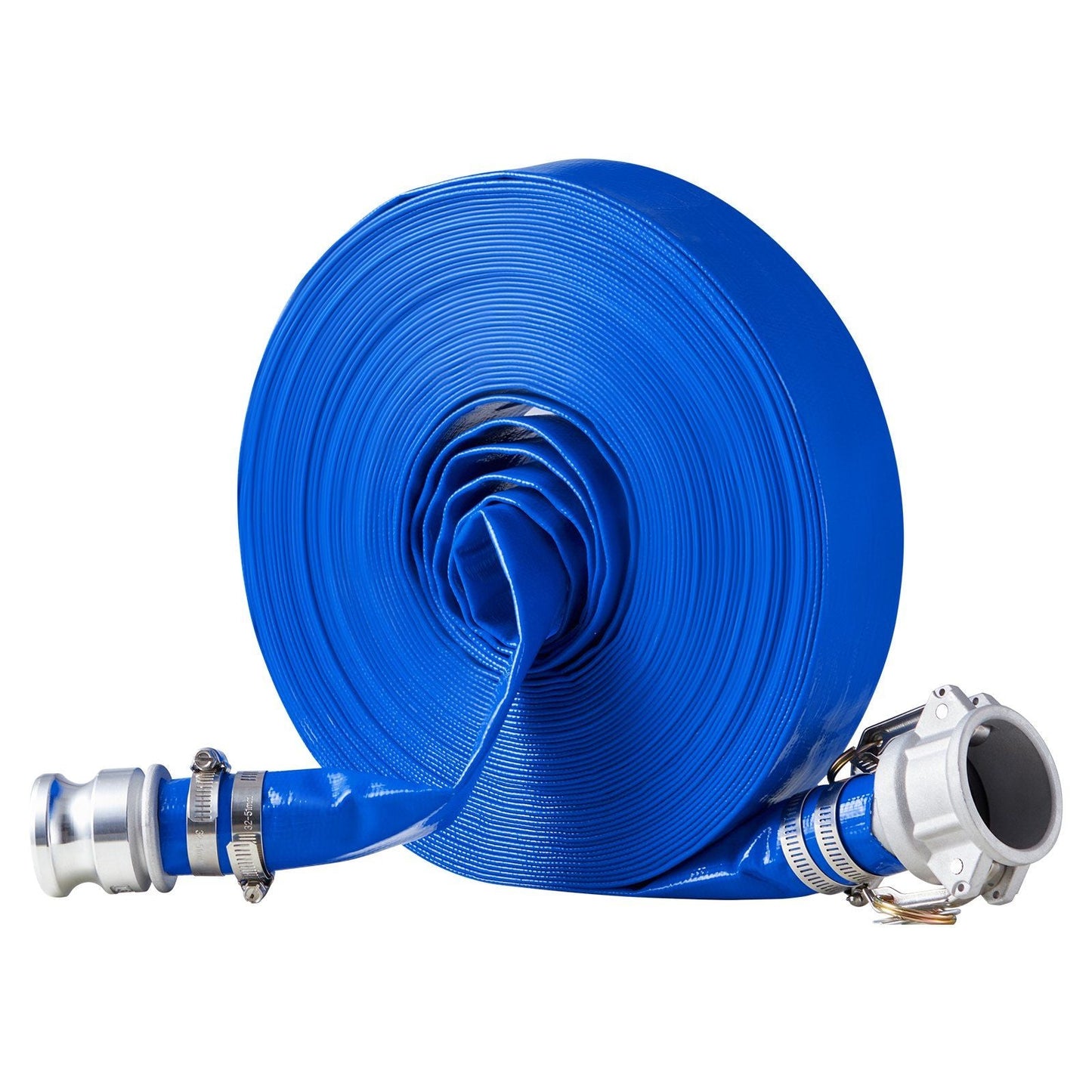 Backwash Hose 1.5 in x 100 ft Blue High Quality Hose Complete Fittings