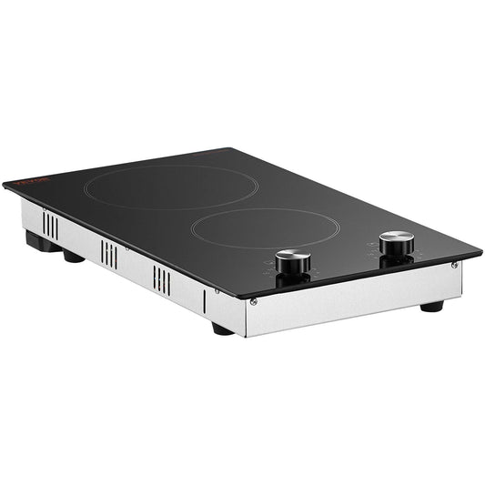 Built-in Electric Cooktop Radiant Ceramic Cooktop 2 Burners 20.1x11.6 inch