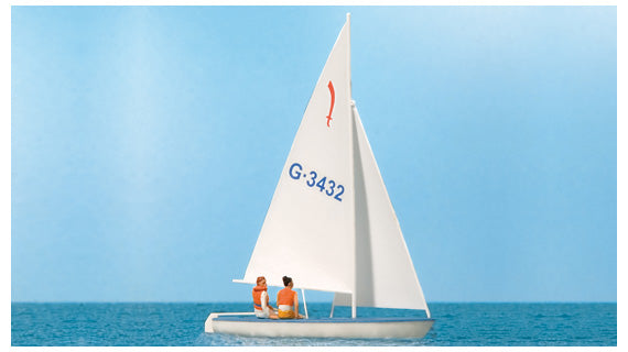 Preiser 10676 HO Scale Korsar Sailboat w/Sailor Set
