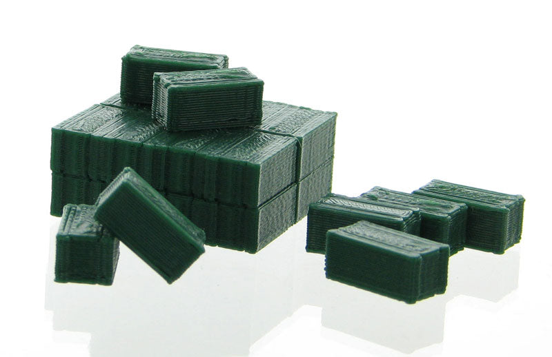 3D To Scale 64-306-GR 1/64 – Square Hay Bales 8pk Green Scene Accessory