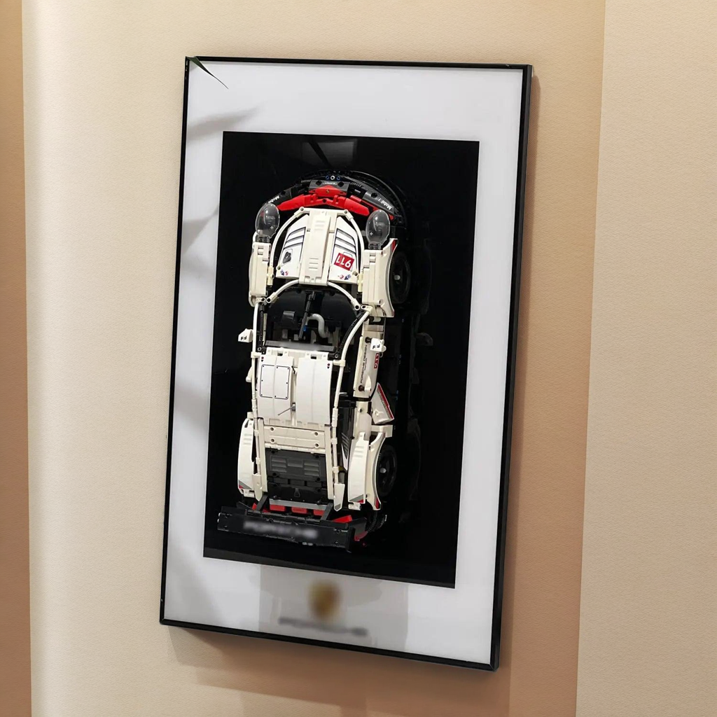 iLuane Display Wallboard for Lego Technic Porsche 911 RSR Race Car 42096 Adult Collectibles Lego Car Wall Mount for Building Blocks Great for Lego Lovers (No Car Included)