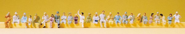 Preiser 14404 HO Scale Bus Driver & Passengers pkg(26)