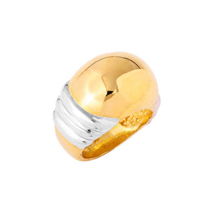 Vintage Women's Dome Ring 18k Gold Ring  Size: 7 by PVD Vintage Jewelry