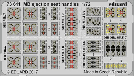 Eduard 73611 1/72 Aircraft- MB Ejection Seat Handles (Painted)