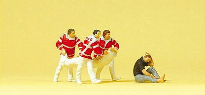 Preiser 10567 HO Scale Emergency Paramedics w/Rescue Sheet & Injured