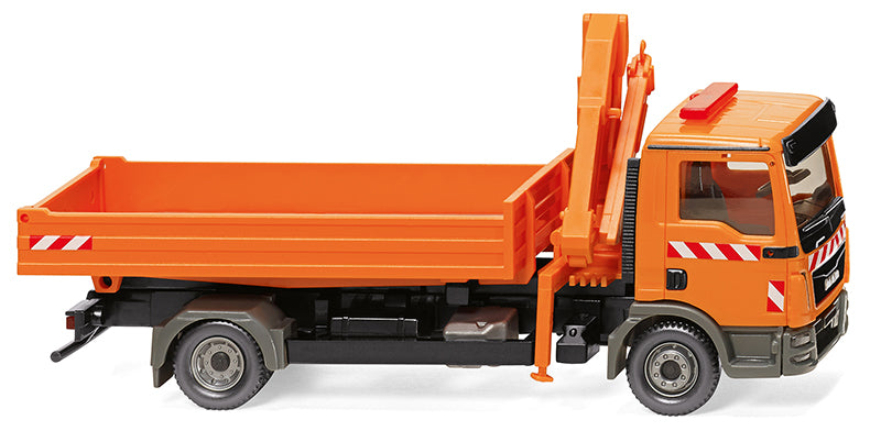 Wiking 067505 1/87 MAN TGL Euro 6 Flatbed Truck, Crane
