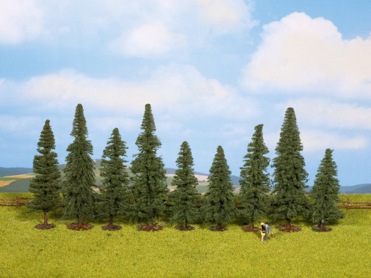 Noch 25086 HO/TT/N/Z Scale Fir Trees, 8-12 cm, 9-Pack