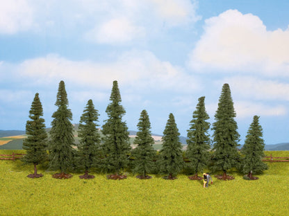 Noch 25086 HO/TT/N/Z Scale Fir Trees, 8-12 cm, 9-Pack