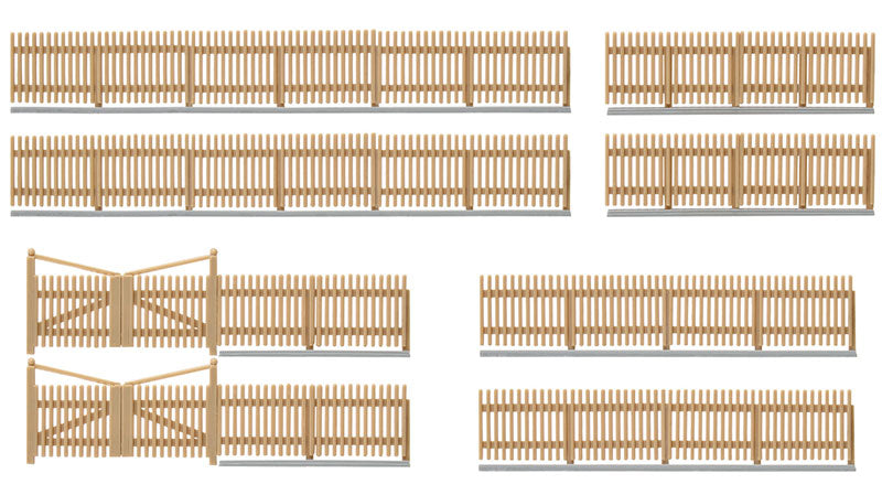 Kibri 38625 1/87 HO Scale Wooden Fence Plastic Model Kit