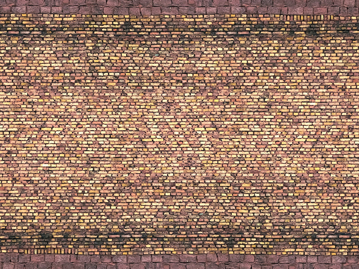 Noch 56605 HO Scale 3D Weathered Brick Texture Sheet