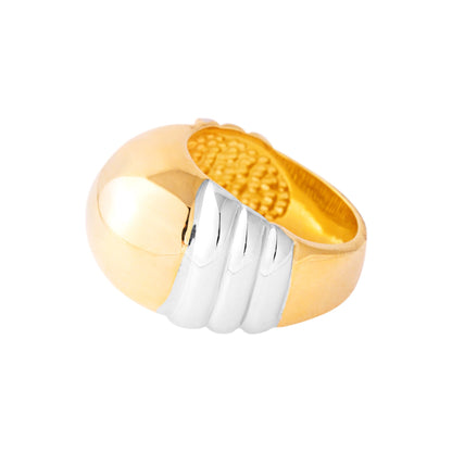 Vintage Women's Dome Ring 18k Gold Ring  Size: 7 by PVD Vintage Jewelry