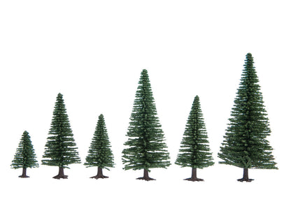 Noch 26820 HO/TT Scale Fir Trees, 5-14 cm, Pack of 25