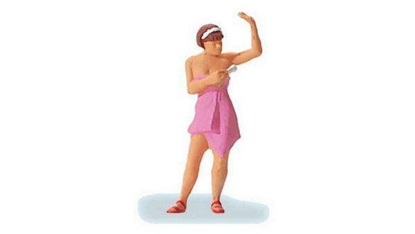Preiser 28143 HO Scale People At Home Woman Spraying Deodorant