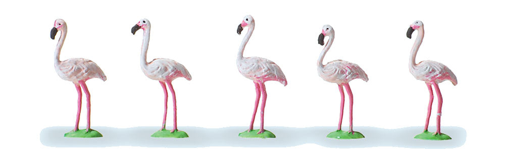 Preiser 20372 HO Scale Flamingos Figure Set (5)