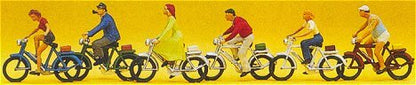 Preiser 10091 HO Scale Recreation & Sports Bike Riders w/Bicycles