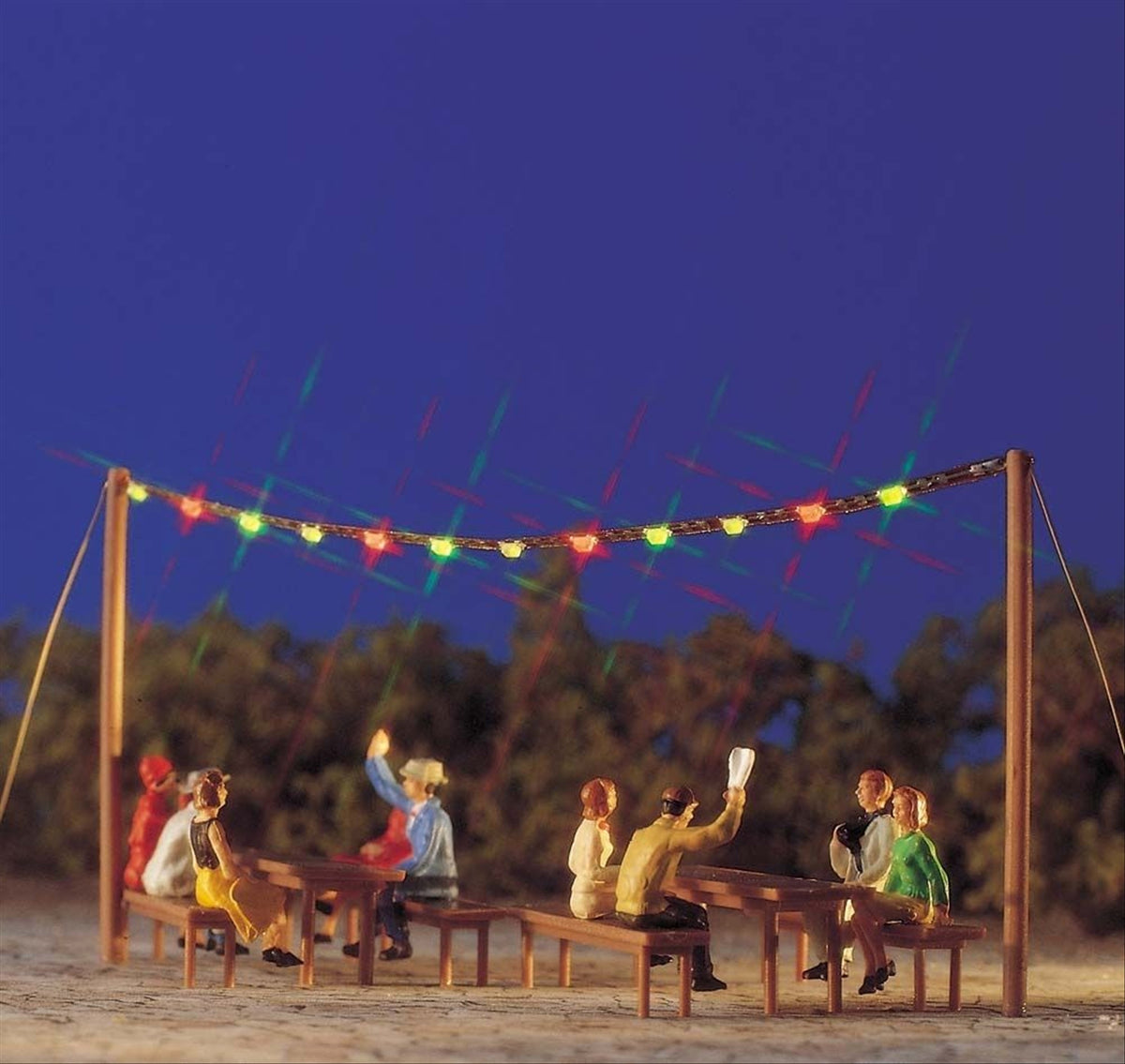 Busch 5408 HO Scale Summer Night Party Set with Lights