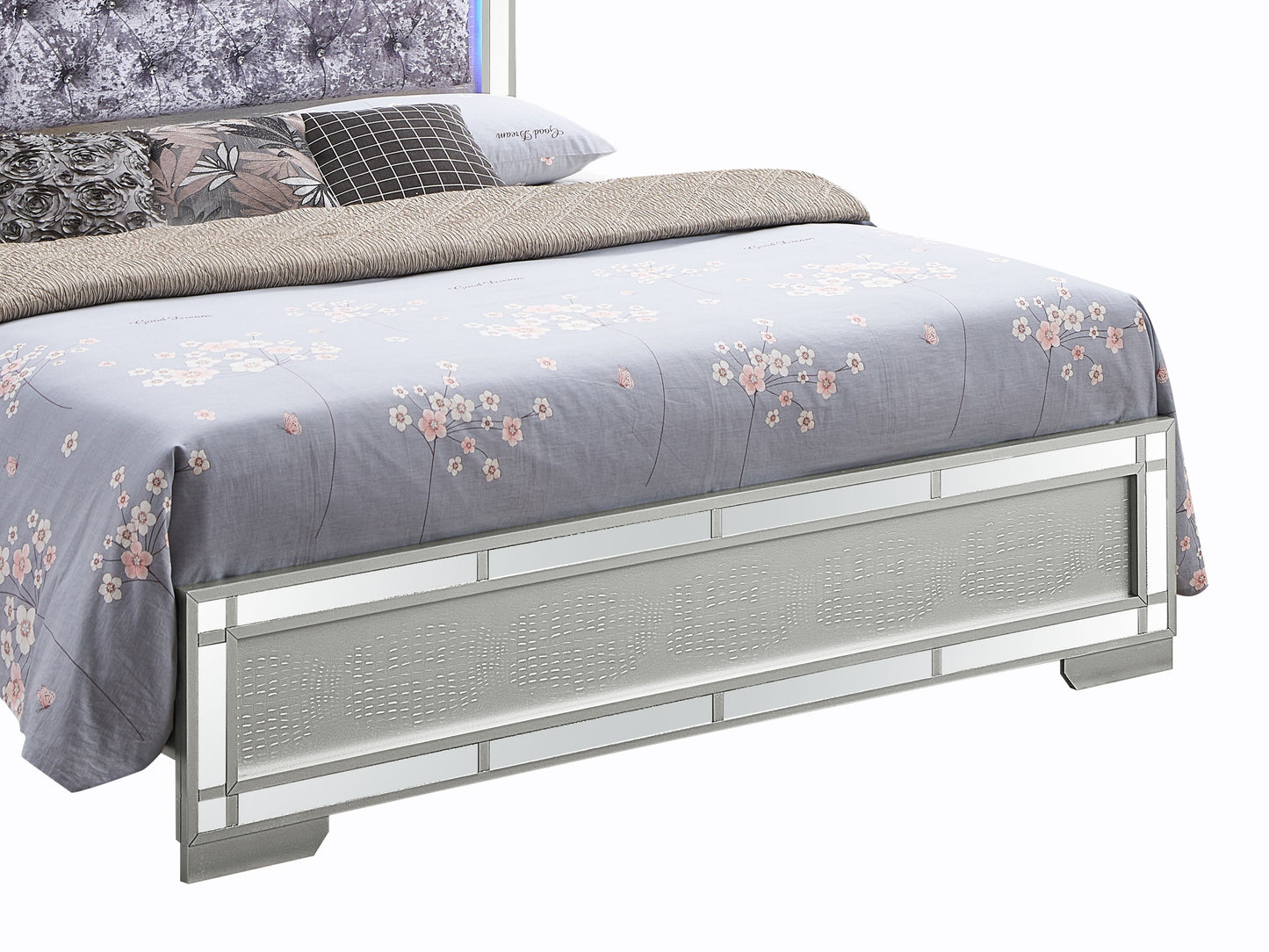 Madison - Upholstered Bed With LED by Couch.com